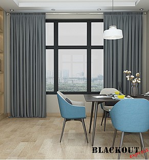 Steel Charcoal Curtains - Blackout Express