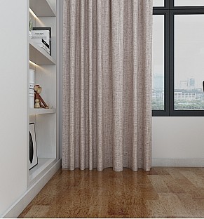 Mocha Blackout Natural Curtains