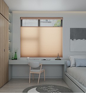 Apricot Tan Sunfiltering Honeycomb Blind