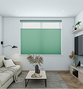 Battle Green Sunfiltering Honeycomb Blind