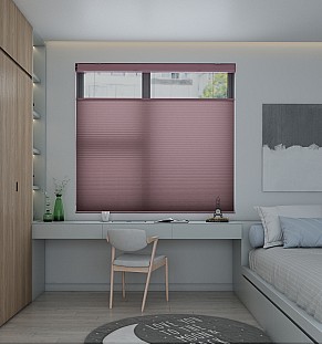 Garnet Rose Sunfiltering Honeycomb Blind