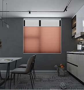 Rose Dawn Sunfiltering Honeycomb Blind