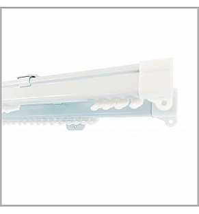 122cm-210cm Double Extendable Curtain Track 