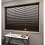 Scolded Brown Bamboo Wooden Blind