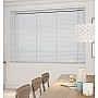 Crimpled White Fauxwood Wooden Blind