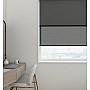 Blackout Dark Grey/Screen Black Grey - Double Roller Blind