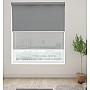 Blackout Mid Grey/Screen Black Grey - Double Roller Blind