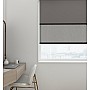 Blackout Taupe/Screen Toffee - Double Roller Blind