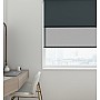 Blackout Caviar/Screen Storm - Double Roller Blind